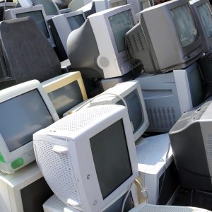 Image of a pile of computers